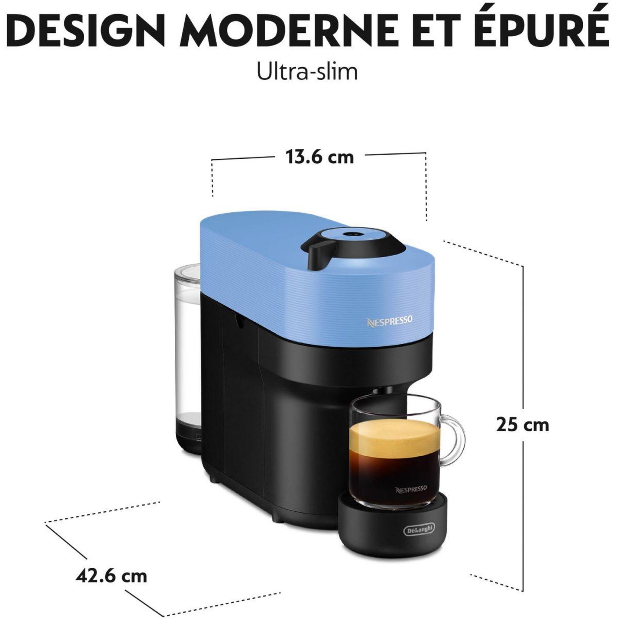 Voir la diapositive 5 : DELONGHI Nespresso vertuo pop bleu env90.a