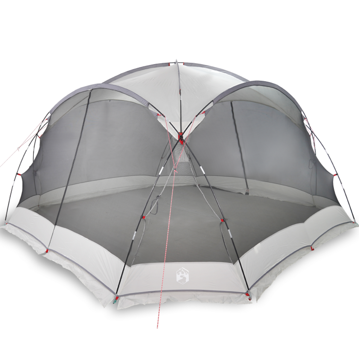 VIDAXL Mosquito net de camping avec portes grises pour 8 personnes étanche
