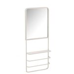 Paris Prix Patère Murale & Miroir Déco  Obrido  120cm Blanc