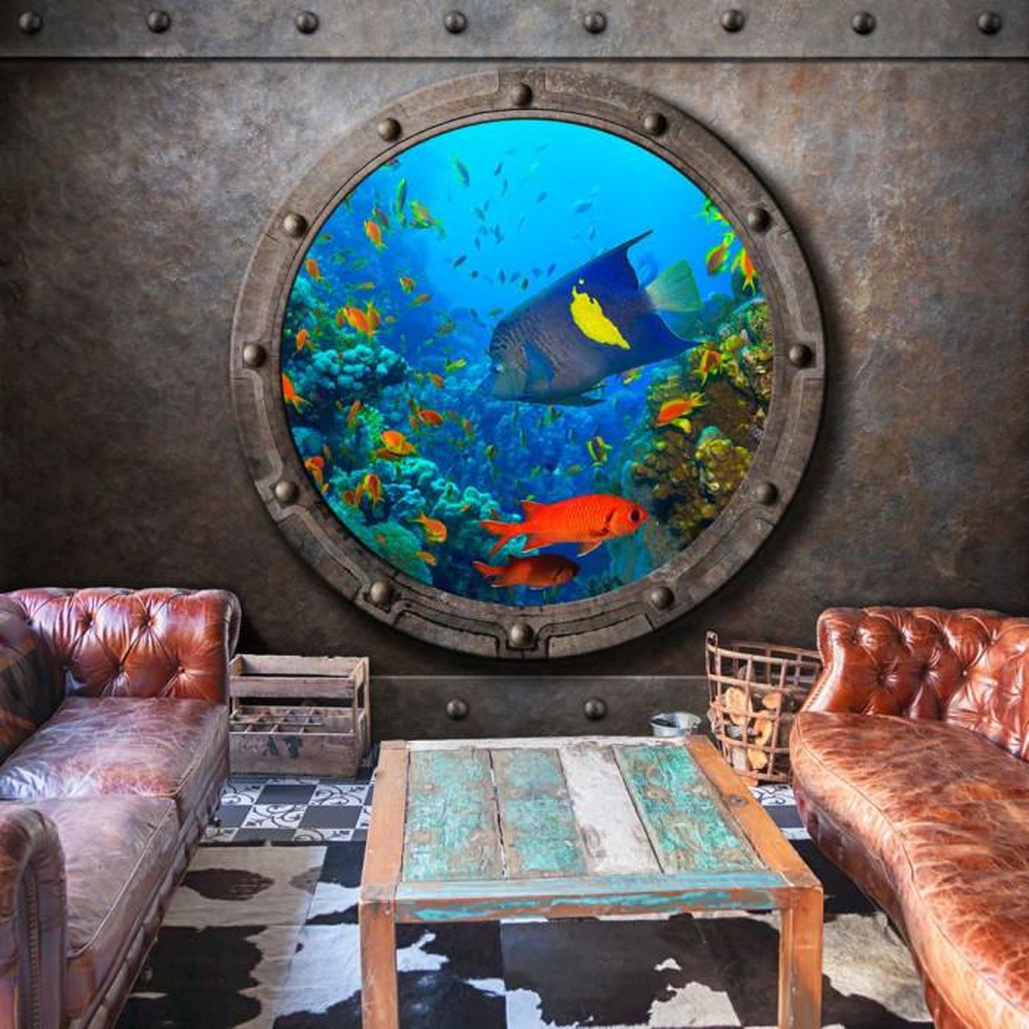 Paris Prix Papier Peint  Submarine Window. Coloris disponibles : Multicolore