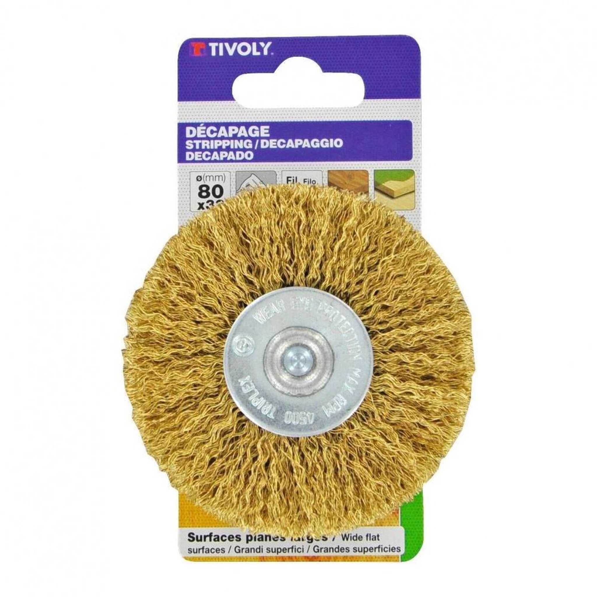 TIVOLY Brosse circulaire perceuse pour metal TIVOLY, Diam.80 mm