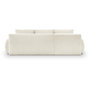 Voir la diapositive 6 : MARKET24 Canapé d'angle gauche convertible 4/5 places MILO - Tissu bouclette beige clair - Coffre de rangement - L 264 x H 84 x P 99/145