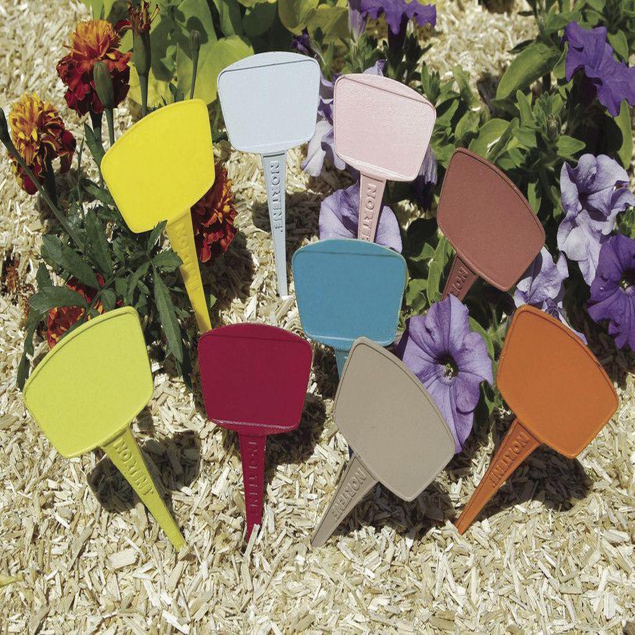 Nortene 8 étiquettes couleur à planter Label 25 - Mix Couleurs Vives - 25cm