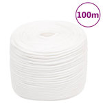 VIDAXL Corde de bateau Blanc complet 8 mm 100 m Polypropylene