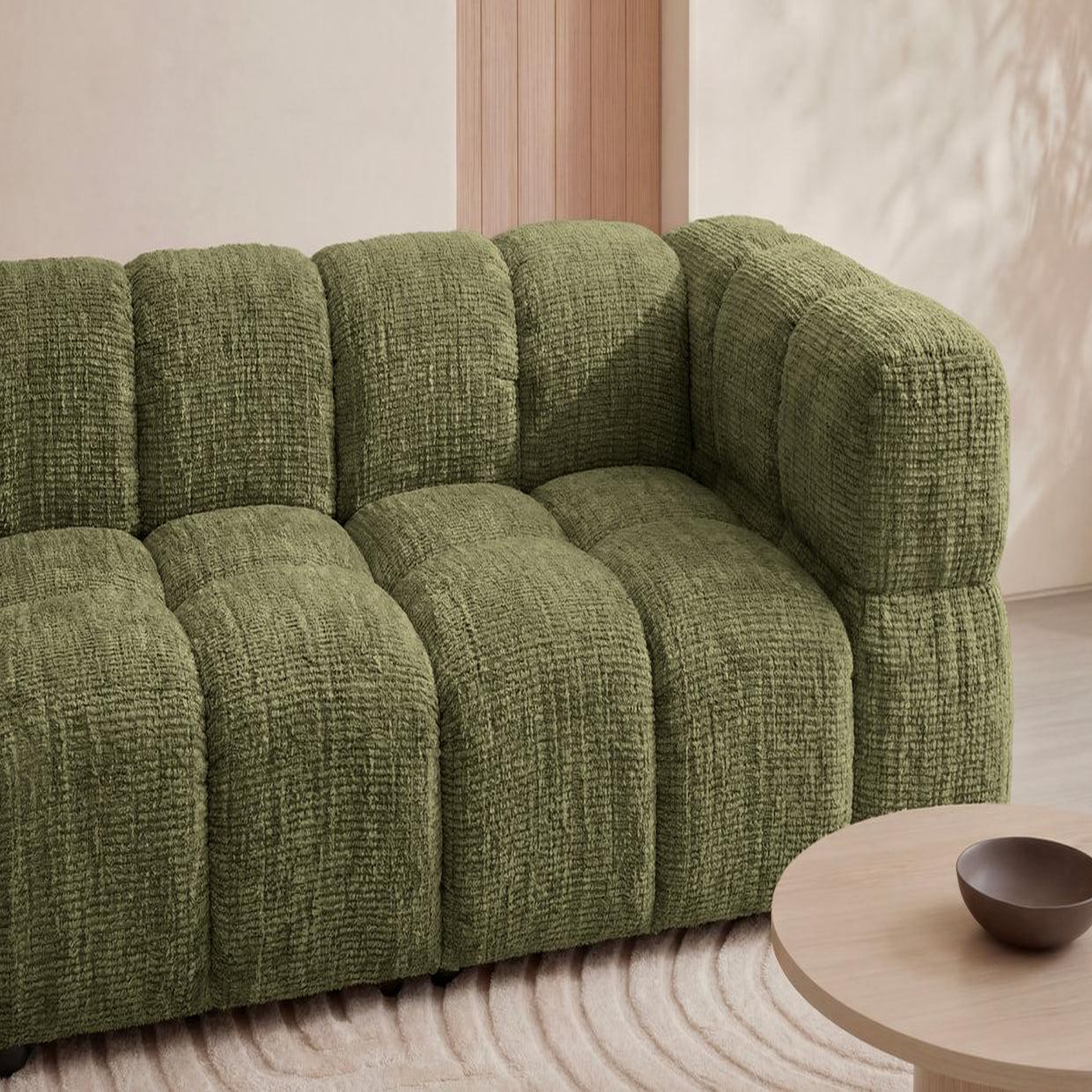 Voir la diapositive 4 : CASANOVA PARIS Gustave - canapé droit tissu chenille 2 places
