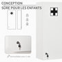 Voir la diapositive 6 : KLEANKIN Armoire à pharmacie murale verrouillable - 5 niveaux - verre panneaux blanc