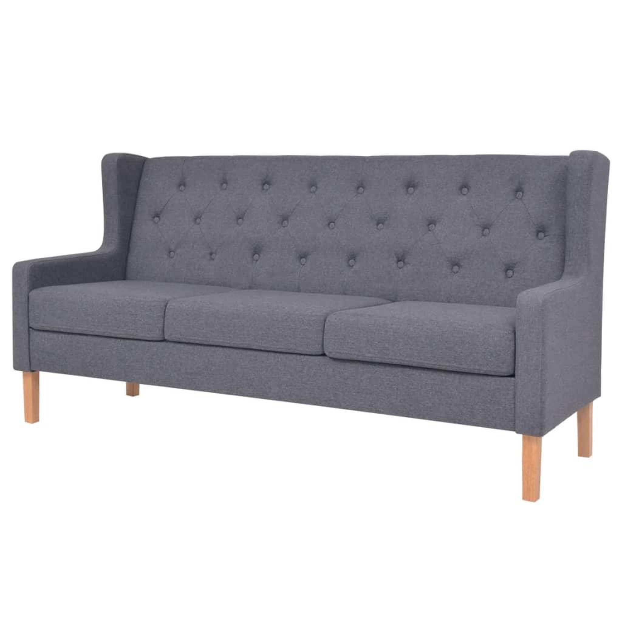 Voir la diapositive 2 : VIDAXL Ensemble de canapes 2 pcs tissu gris