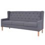Voir la diapositive 2 : VIDAXL Ensemble de canapes 2 pcs tissu gris