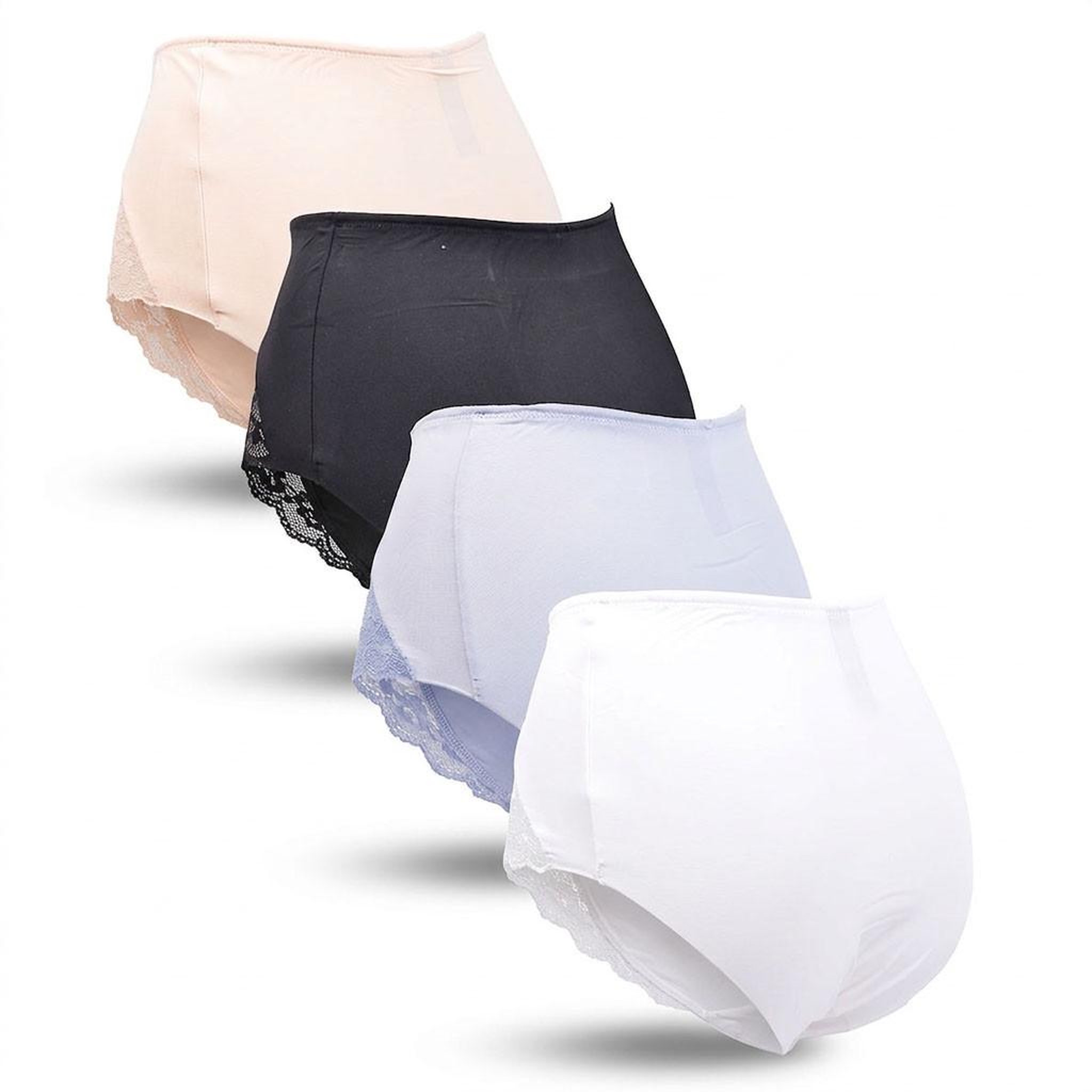Voir la diapositive 3 : OZABI OZABI Pack de Culottes Femme Gainantes Dentelle Invisible – Lot de 4