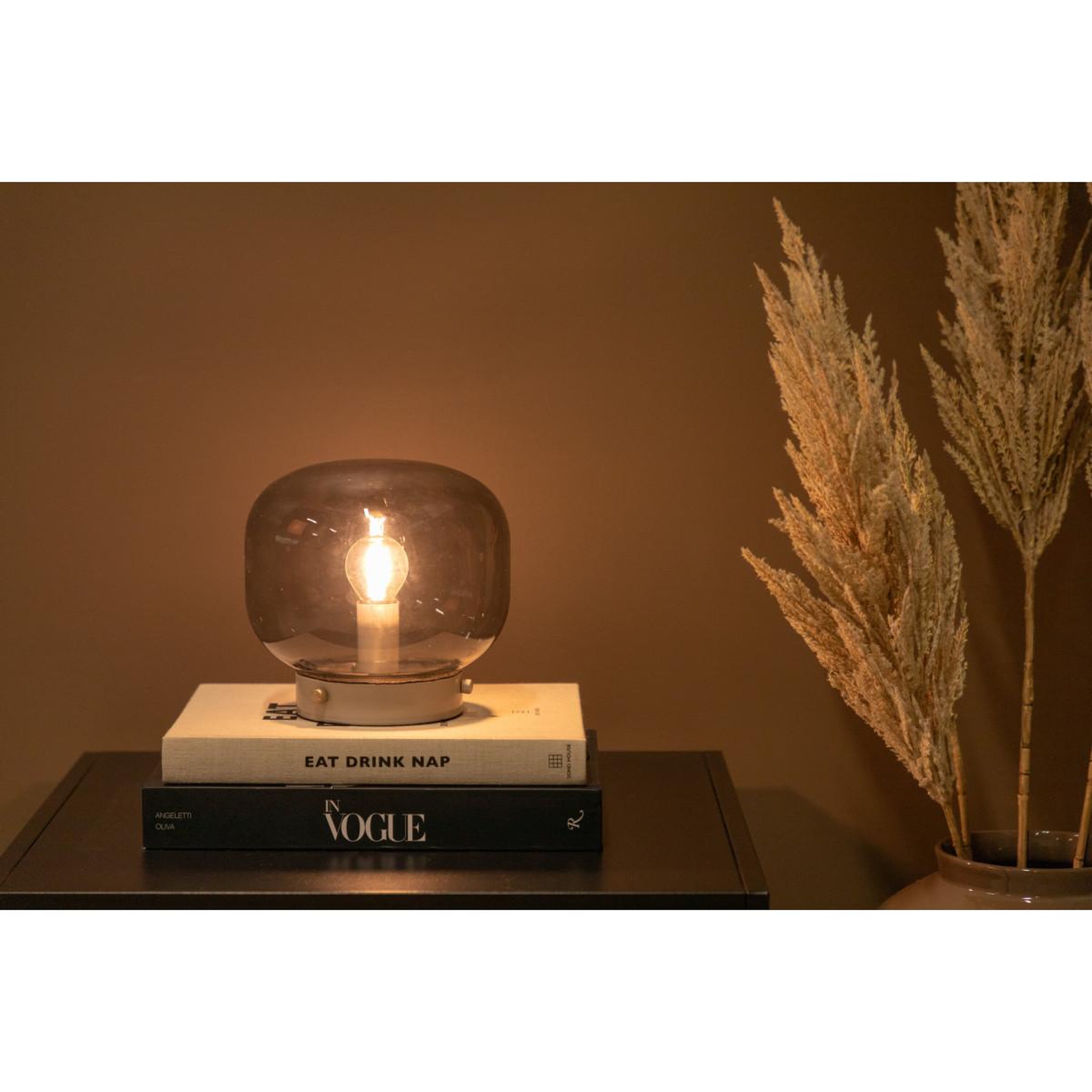 Voir la diapositive 5 : Paris Prix Lampe à poser en verre  bollonelie  19cm beige