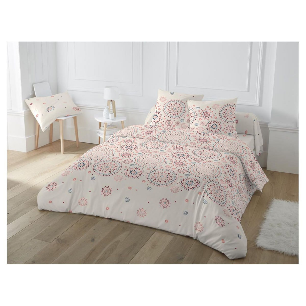 Parure housse de couette fantaisie en coton 52 fils FOLIE 