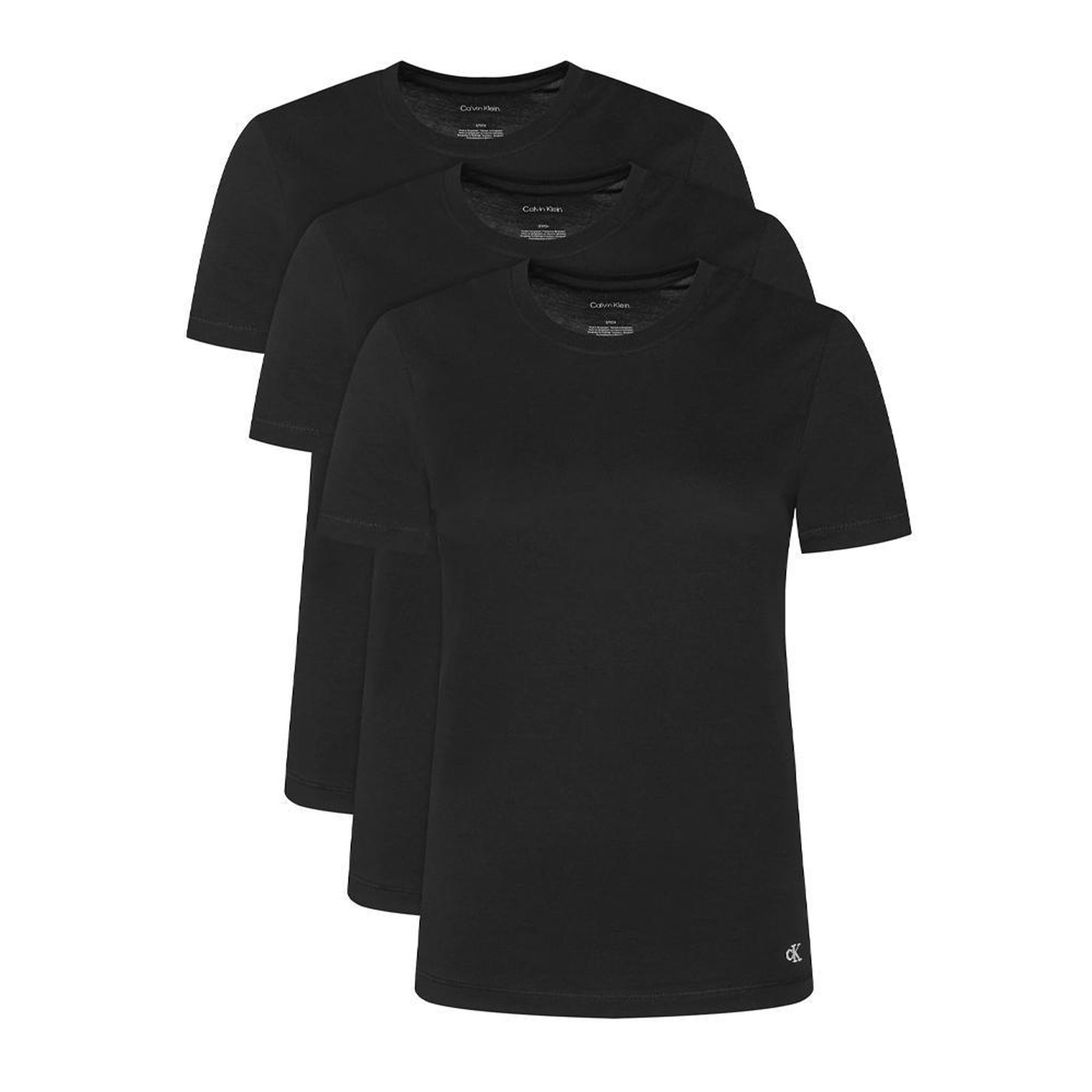 CALVIN KLEIN JEANS X3 T-Shirt Noir Mixte Calvin Klein Jeans Cotton. Coloris disponibles : Noir