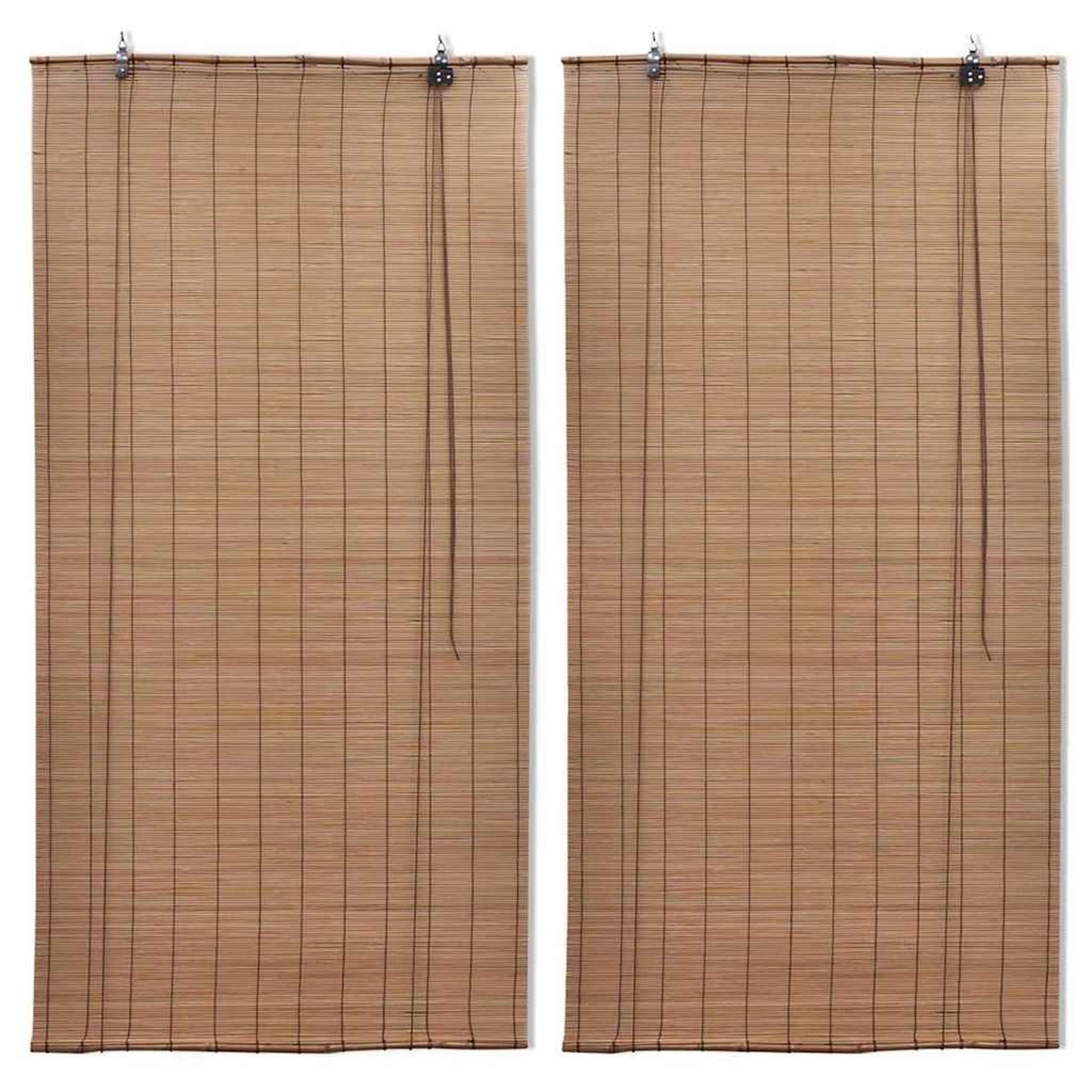 VIDAXL Stores roulants en bambou 2 pcs 100x160 cm marron