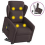 Voir la diapositive 1 : VIDAXL Fauteuil inclinable de massage Marron fonce Tissu