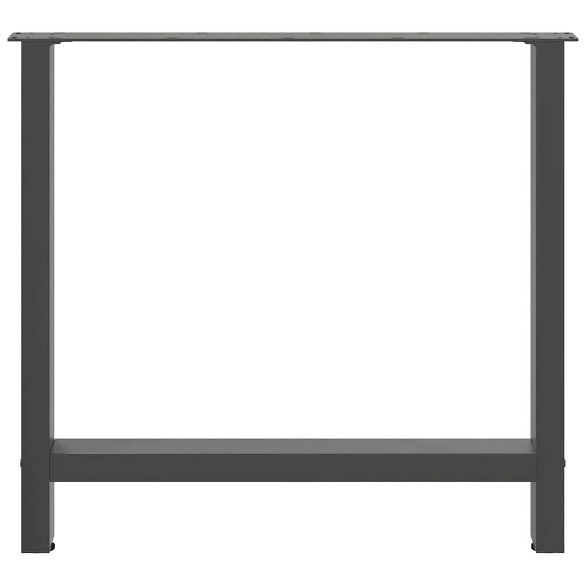 Voir la diapositive 5 : VIDAXL Pieds de table basse anthracite 2 pcs 80x(72-73) cm acier