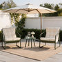 Voir la diapositive 4 : CONCEPT USINE Ensemble de jardin 2 fauteuils vert kaki avec table basse ATRANI