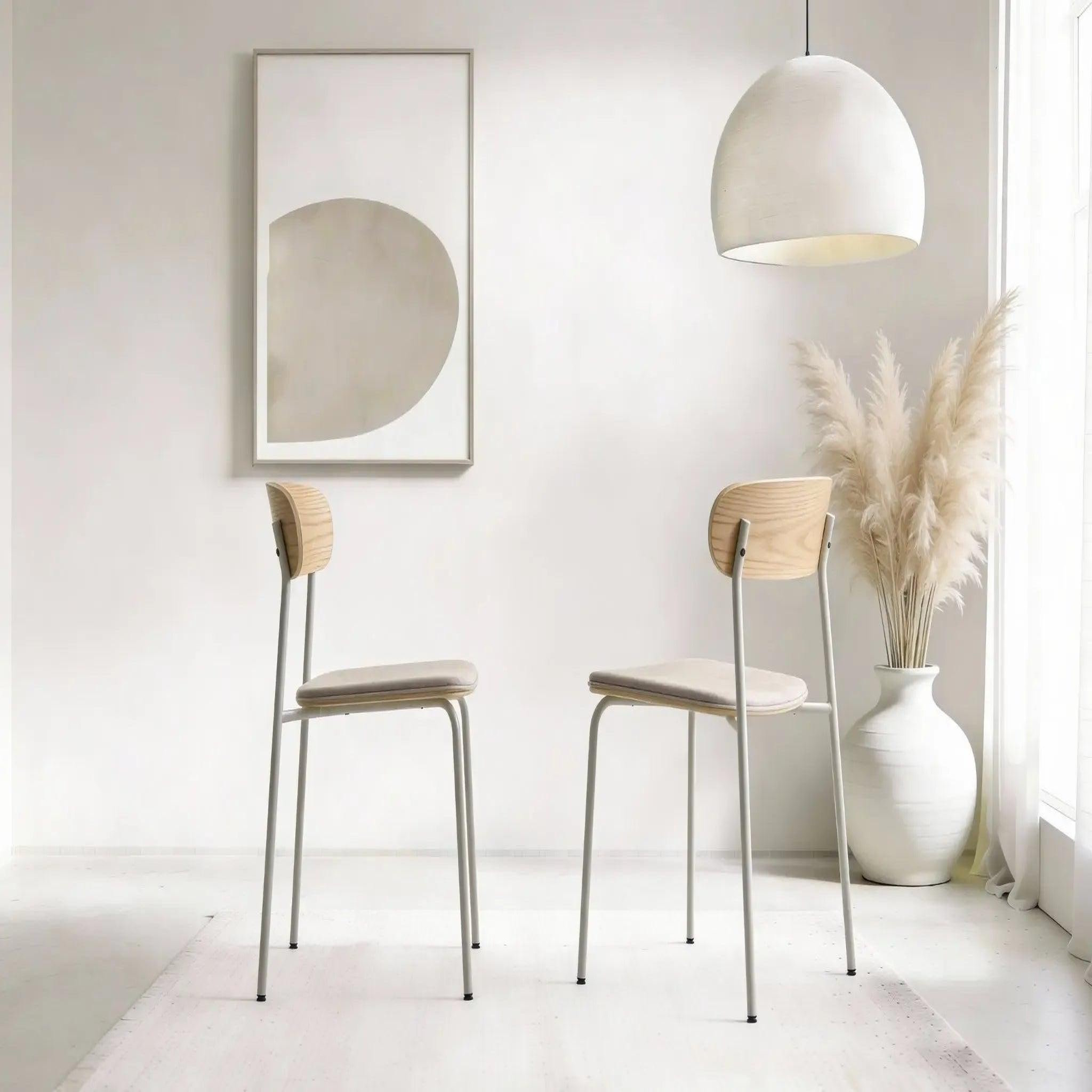 Voir la diapositive 3 : CASANOVA PARIS Olen - lot de 2 chaises pieds en métal