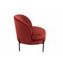 Voir la diapositive 3 : Paris Prix Fauteuil Lounge Design  Jula  71cm Rouge