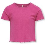 Only T shirt  Fille Only Kids Ognella. Coloris disponibles : Rose
