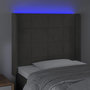 Voir la diapositive 4 : VIDAXL Tete de lit a LED Gris fonce 93x16x118/128 cm Velours