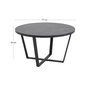Voir la diapositive 5 : LISA DESIGN Aurora - table basse ronde - effet marbre noir - 77 cm