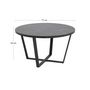 Voir la diapositive 5 : LISA DESIGN Aurora - table basse ronde - effet marbre noir - 77 cm