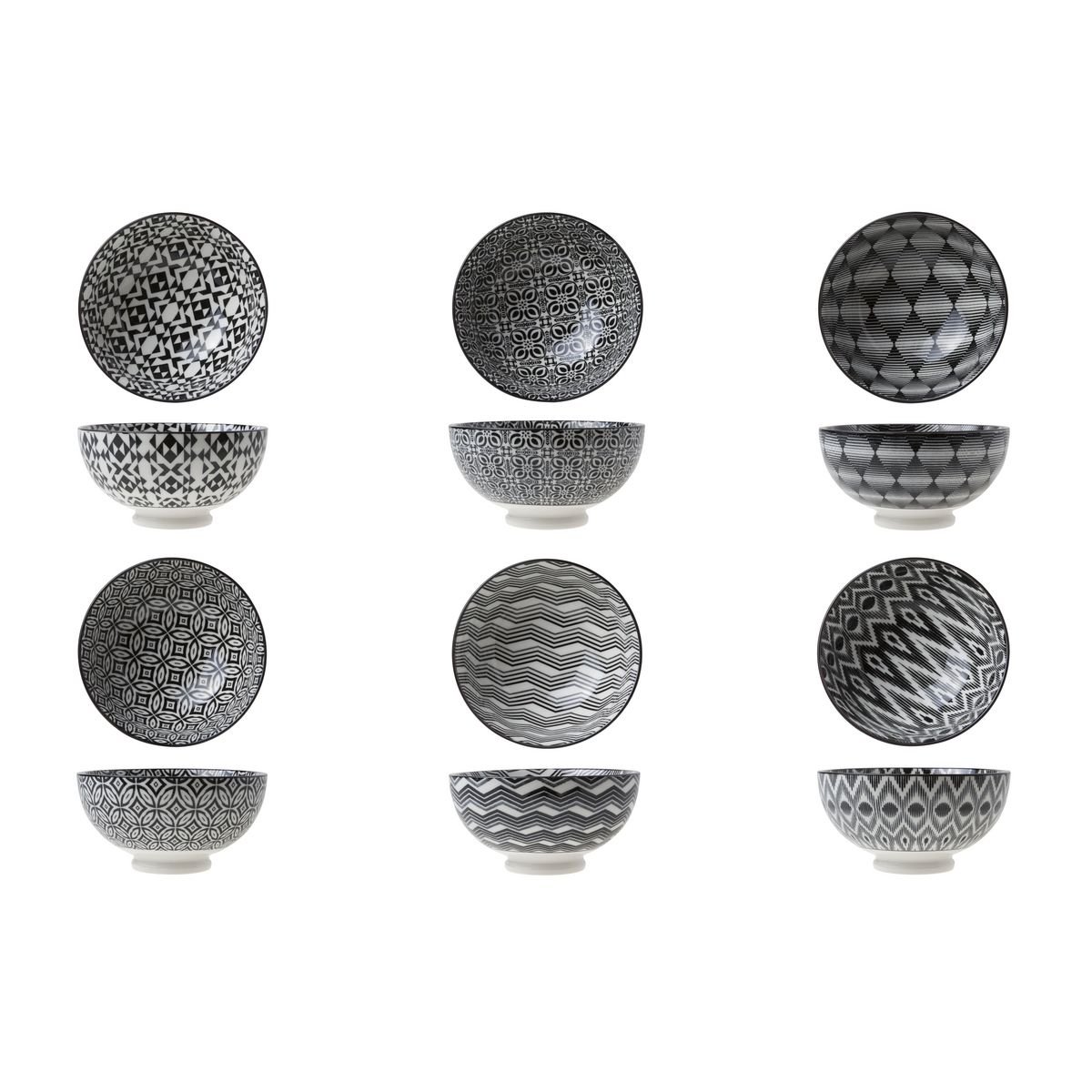 Lot de 6 bols en porcelaine