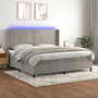 Voir la diapositive 1 : VIDAXL Sommier a lattes de lit matelas et LED Gris clair 200x200 cm