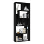 Voir la diapositive 4 : VIDAXL Bibliotheque Noir 67x24x161 cm Bois d'ingenierie
