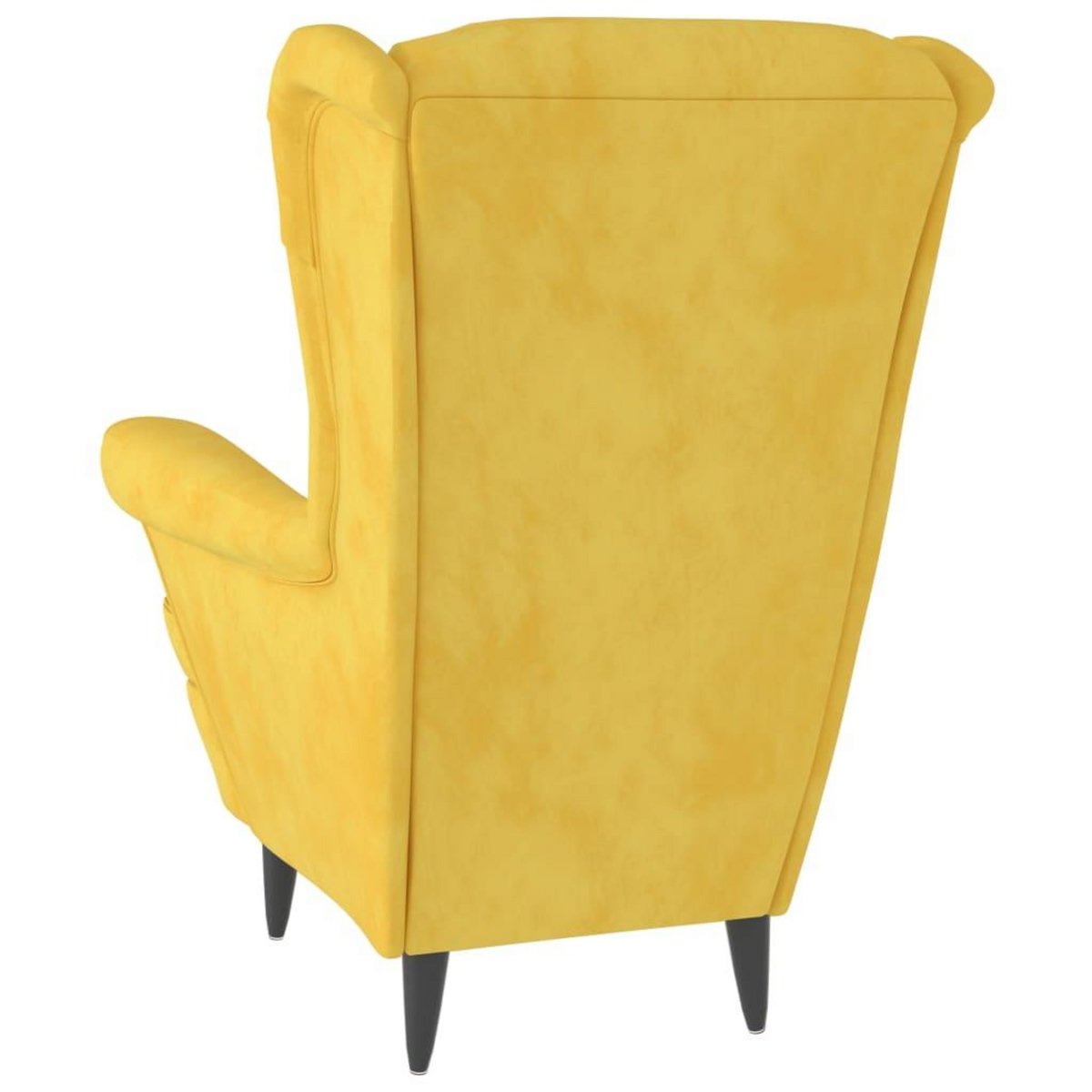VIDAXL Fauteuil jaune moutarde velours