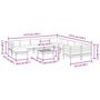 Voir la diapositive 6 : VIDAXL Salon de jardin 12pcs avec coussins cire marron bois pin massif