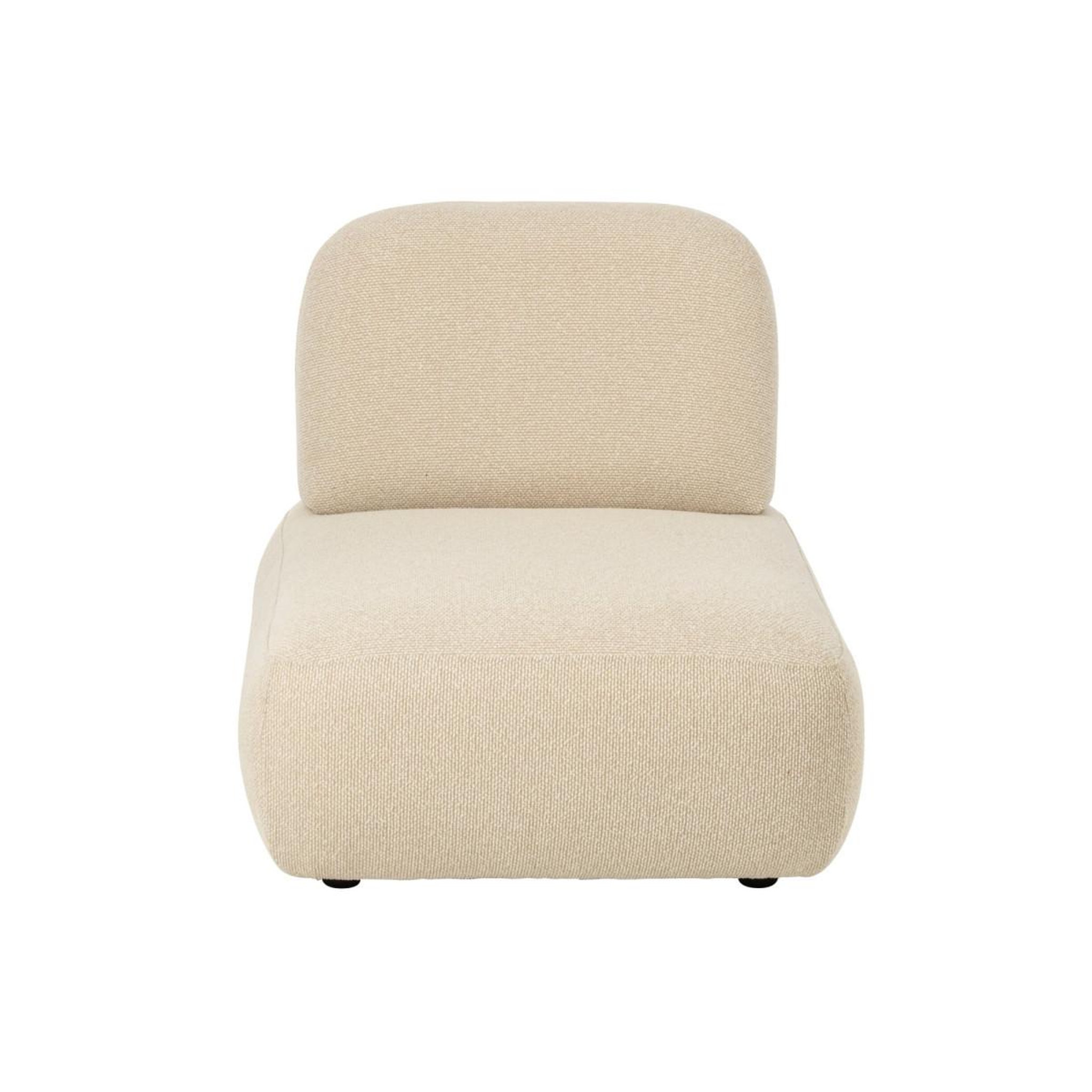 Voir la diapositive 2 : J-LINE Module de canapé  margo  95cm écru