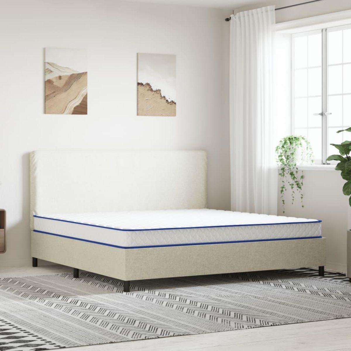 VIDAXL Matelas en mousse a memoire de forme 200 x 180 x 17 cm doux