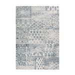 Paris Prix Tapis d'Extérieur Ethnique  Yoga  Bleu & Ivoire. Coloris disponibles : Bleu