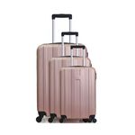 HERO HERO - Set de 3 Valises ATLANTA 75 cm 4 Roues. Coloris disponibles : Rose, Bleu, Noir, Beige, Gris