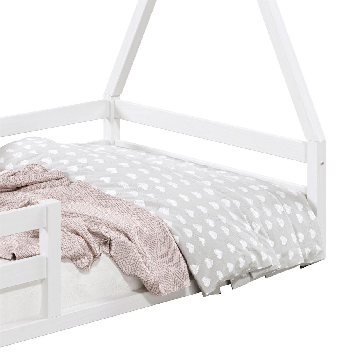 IDIMEX Lit cabane SILA 90 x 190 cm, en pin massif