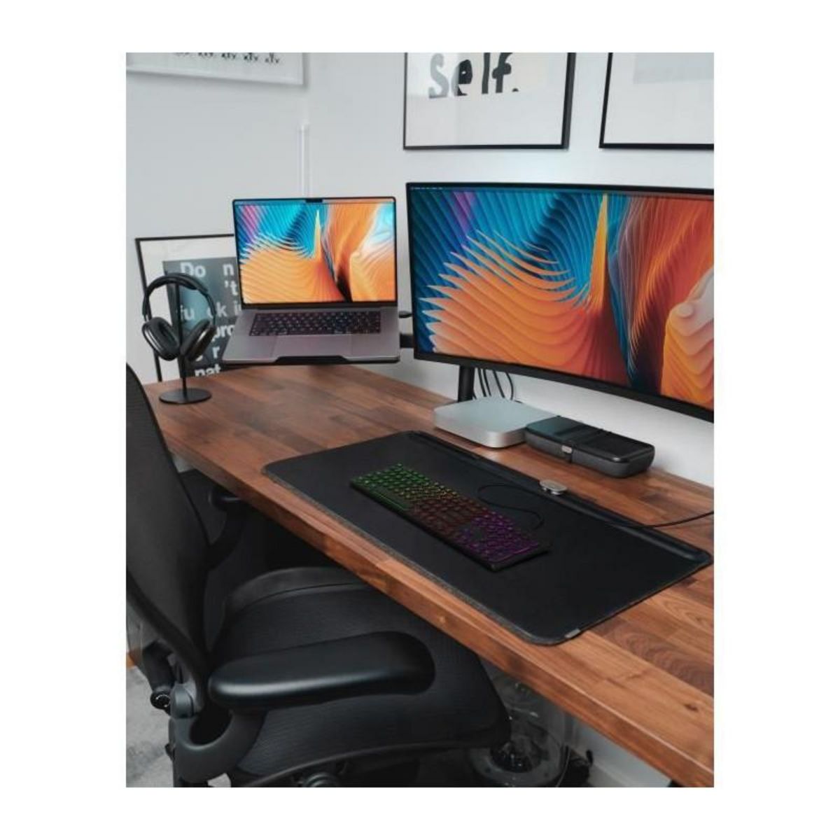 Mobility Lab Clavier filaire RGB - MOBILITY LAB - ML306858 - AZERTY - Touches rondes - Noir