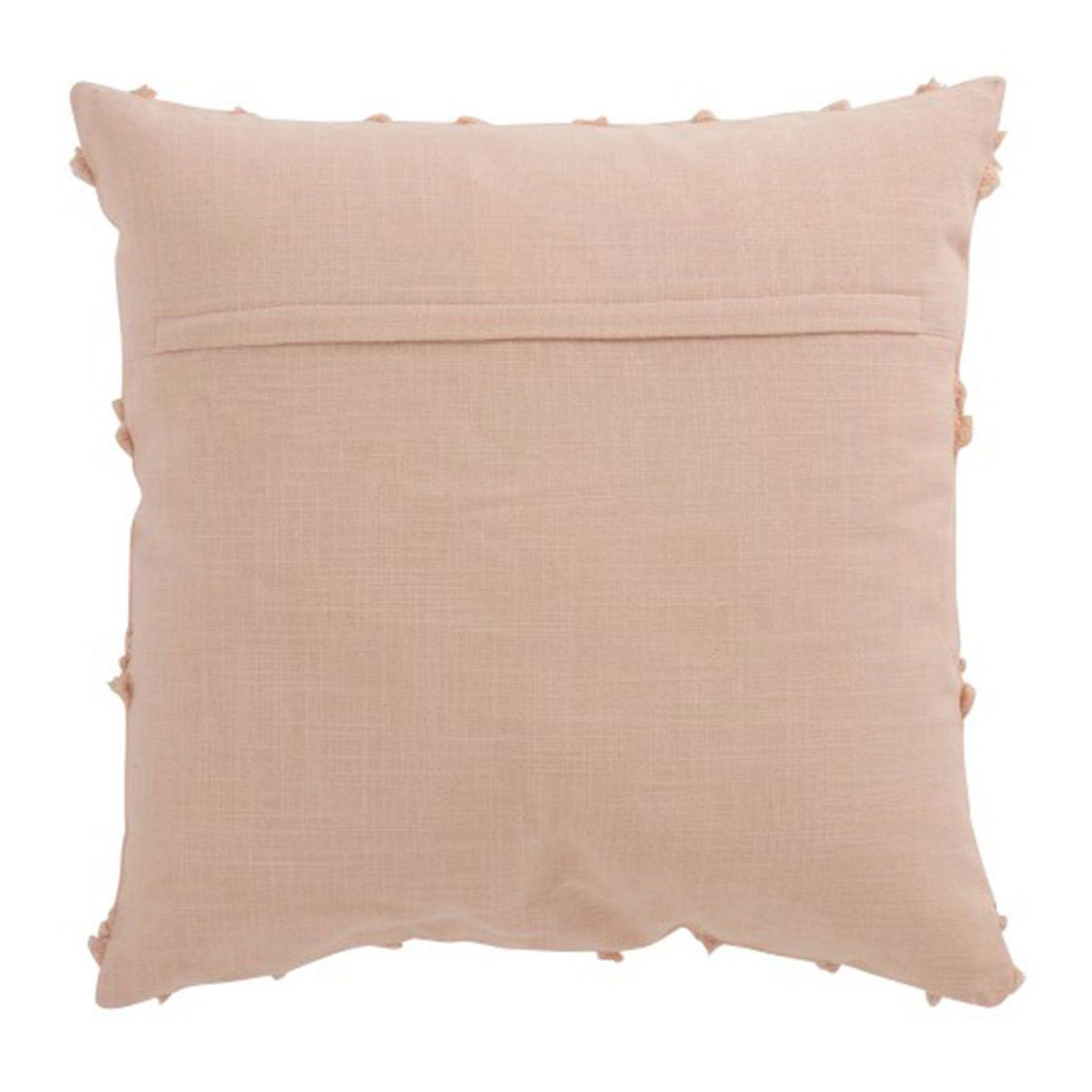 Voir la diapositive 2 : J-LINE Coussin déco carré  losanges  43x43cm rose