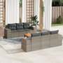 Voir la diapositive 1 : VIDAXL Salon de jardin avec coussins 7 pcs gris resine tressee