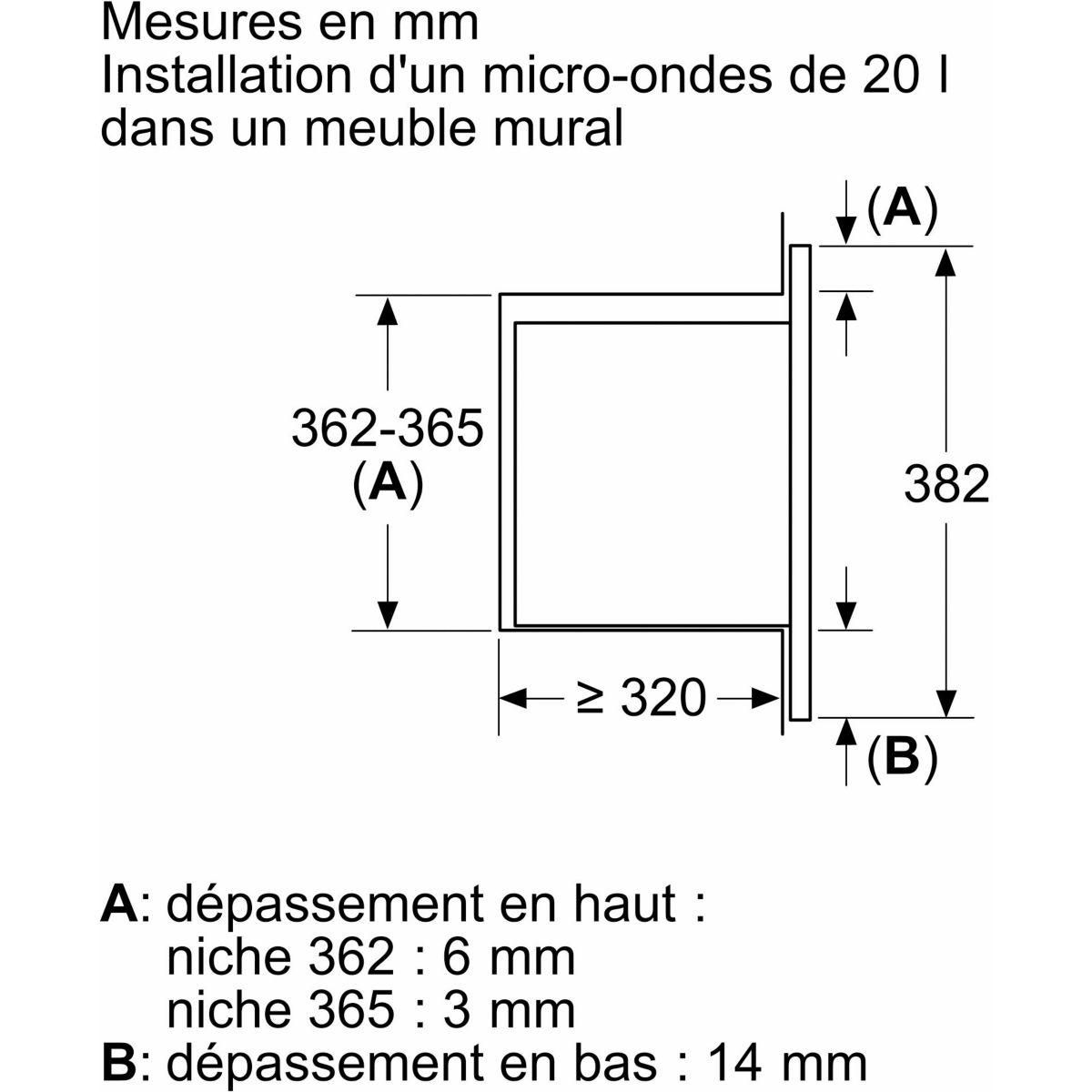 Siemens Micro ondes encastrable BF523LMB3 IQ300 cookControl7