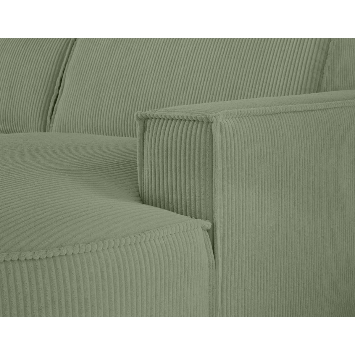 LISA DESIGN Spiaggia - canapé panoramique d'angle gauche - 7 places - en velours côtelé