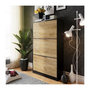 Voir la diapositive 2 : MEUBLE a CHAUSSURES 3 PORTES CHeNE-NOIR