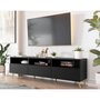 Voir la diapositive 3 : BEST MOBILIER Sorolla - meuble tv - 3 tiroirs et 3 niches - 195 cm