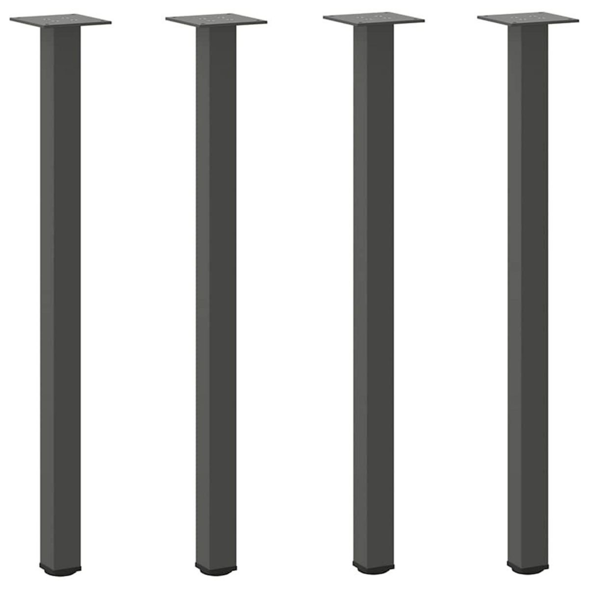 VIDAXL Pieds de table basse 4 pcs anthracite 72-74 cm acier