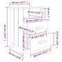 Voir la diapositive 6 : VIDAXL Tables de chevet HAMAR 2 pcs Marron miel 40x35x62cm Bois massif
