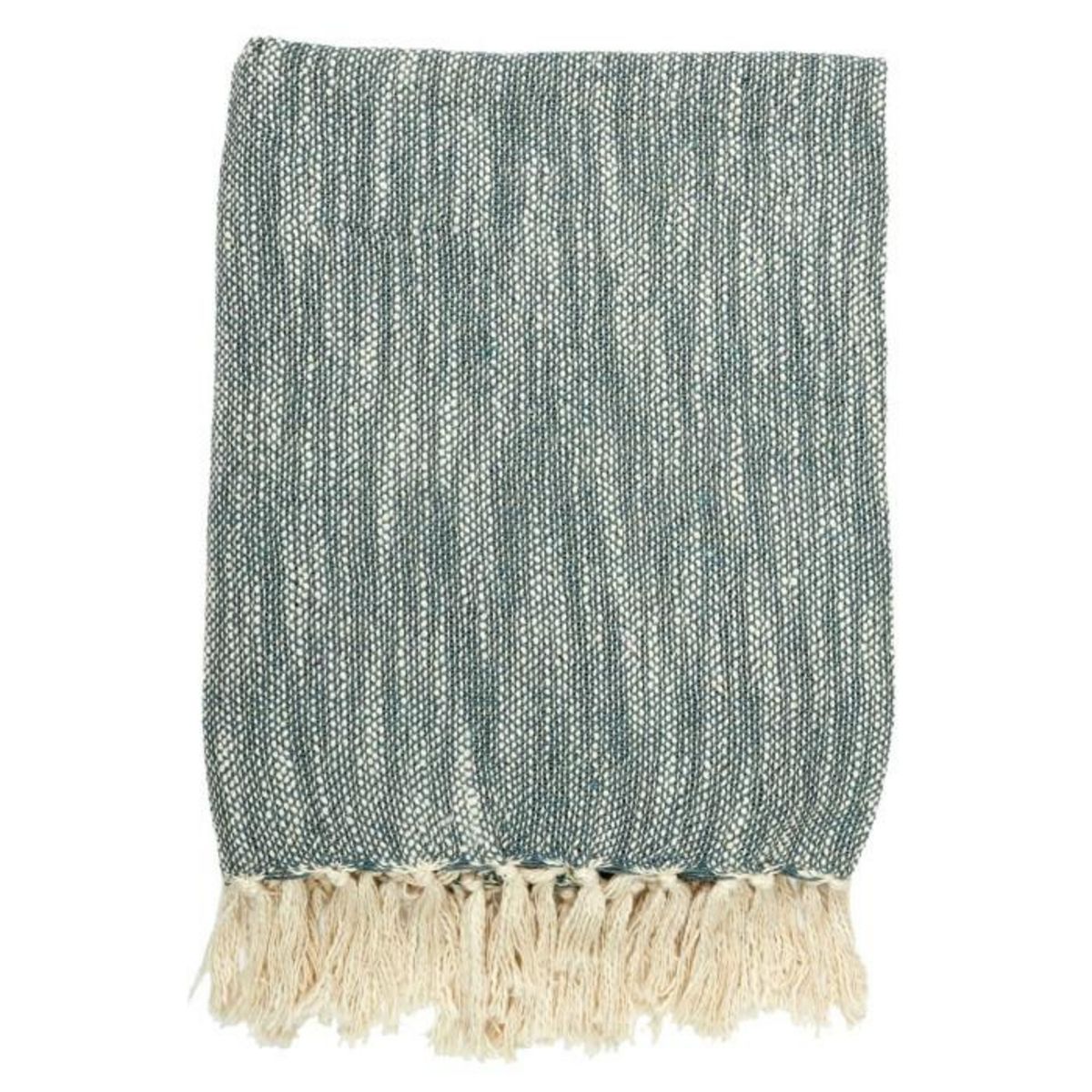 Paris Prix Plaid à Franges  Bicolore  120x150cm Naturel & Kaki