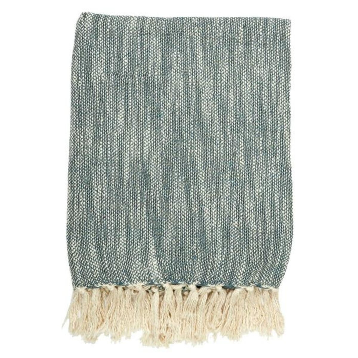 Paris Prix Plaid à Franges  Bicolore  120x150cm Naturel & Kaki