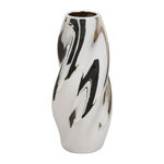 ATMOSPHERA Vase Design Torsadé en Dolomite  Sky  28cm Argent