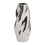 Voir la diapositive 1 : ATMOSPHERA Vase Design Torsadé en Dolomite  Sky  28cm Argent