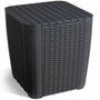 Voir la diapositive 1 : Keter Keter Table d'appoint de jardin Luzon Osier rond Graphite